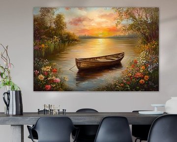 Bateau flottant sur Poster Art Shop