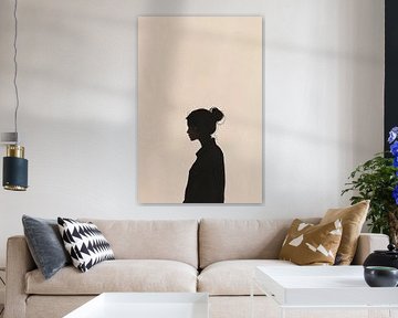 Silhouette d'une femme sur Poster Art Shop