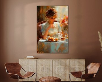 Theetijd met koekjes van Poster Art Shop