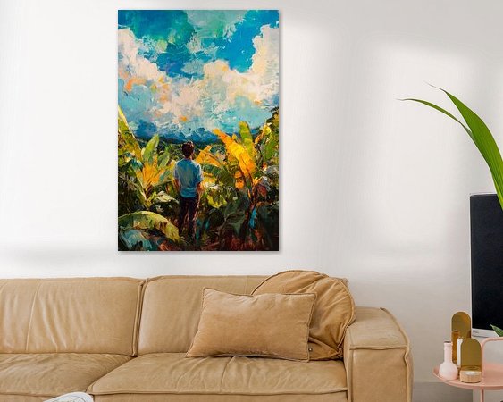 Voorbeeld van het werk in een kamer