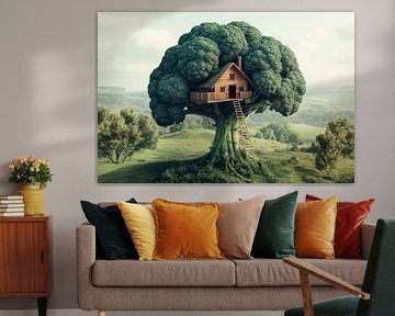 Boomhut fantasie van Poster Art Shop