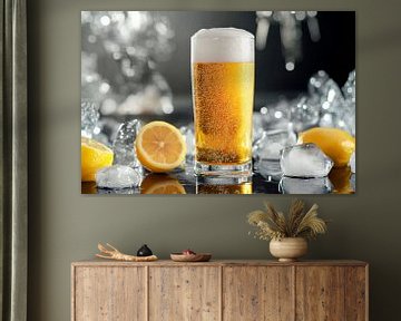 Bier met citroen van Poster Art Shop