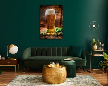 Bierglas natuur van Poster Art Shop