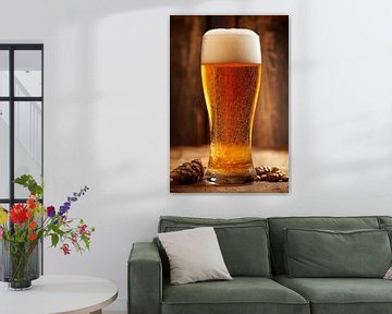 Bierglas plezier van Poster Art Shop