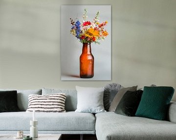 Flower bouquet vase light by Poster Art Shop