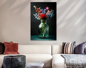 Flowers boy vase by Poster Art Shop