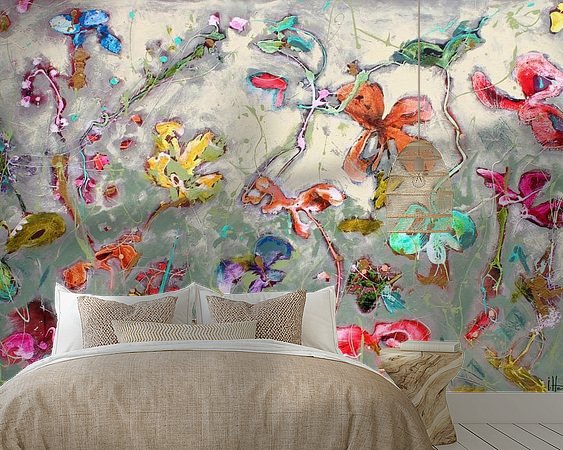 Voorbeeld van het werk in een kamer