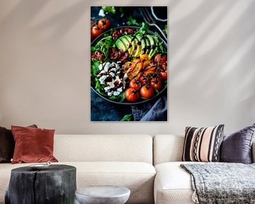 Kleurrijke salade traktatie van Poster Art Shop