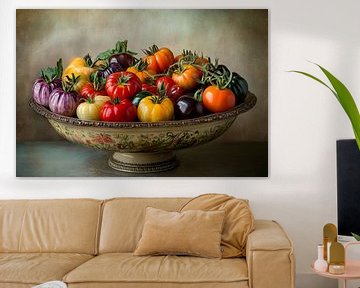 Kleurrijke variëteit aan tomaten van Poster Art Shop