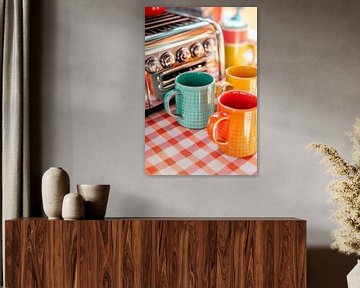 Colourful cups kitchen by Poster Art Shop