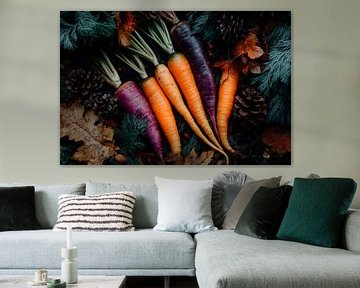 Kleurrijke wortelen排列 van Poster Art Shop