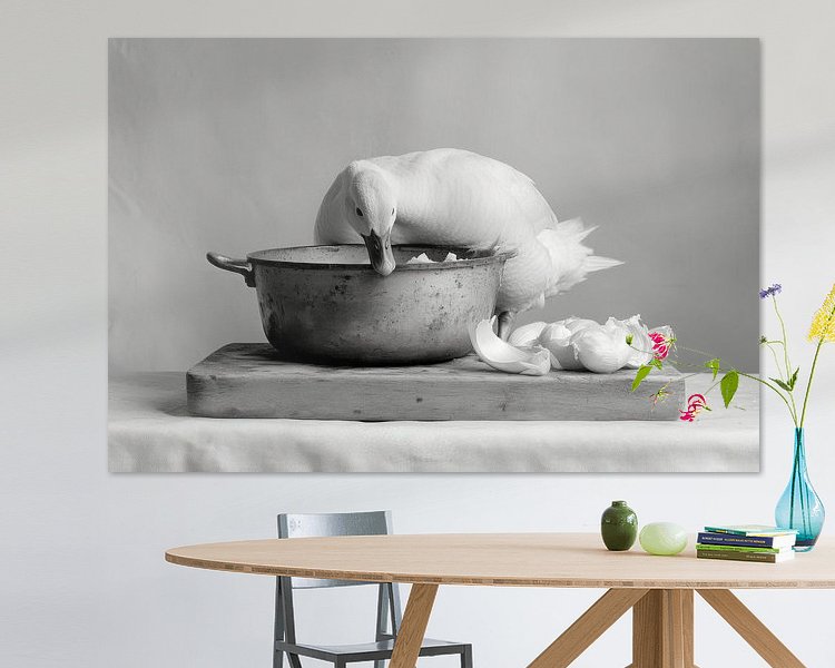 Voorbeeld van het werk in een kamer