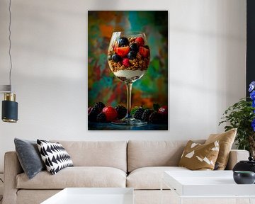 Fruit cup dessert van Poster Art Shop