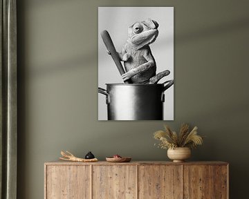 Hagedis in een pot van Poster Art Shop