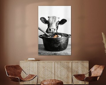 Keuken koe van Poster Art Shop