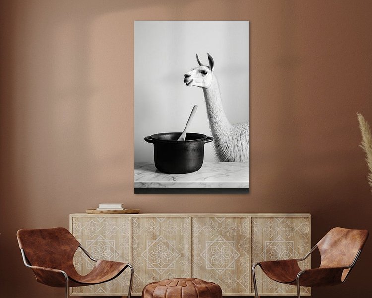 Voorbeeld van het werk in een kamer