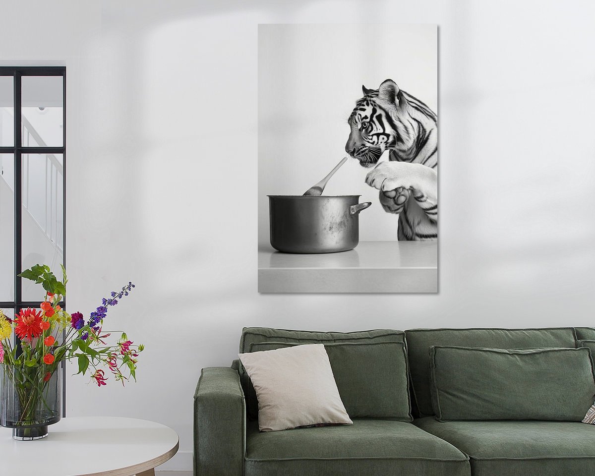 Voorbeeld van het werk in een kamer