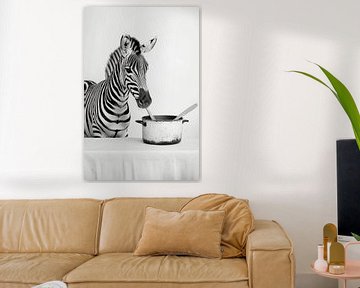 Zebra keuken van Poster Art Shop