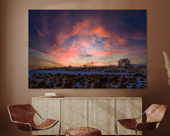 Voorbeeld van het werk in een kamer