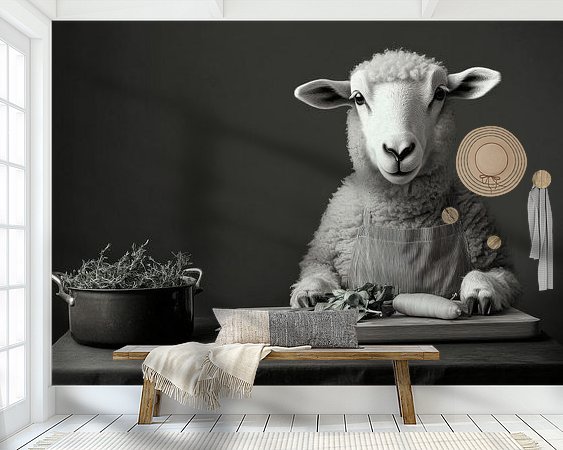 Voorbeeld van het werk in een kamer