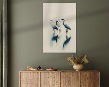 Vogels in meer van Treechild