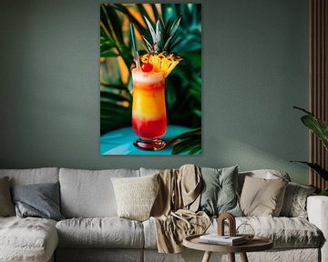 Tropische cocktail van Poster Art Shop