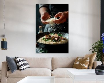 Risotto bereiden van Poster Art Shop