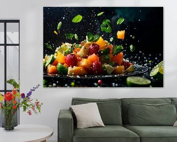 Fruitsalade explosie van Poster Art Shop