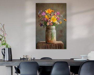 Blumen im Glas von Poster Art Shop