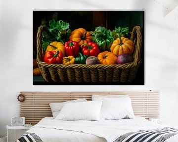 Gemüsekorb Vielfalt von Poster Art Shop
