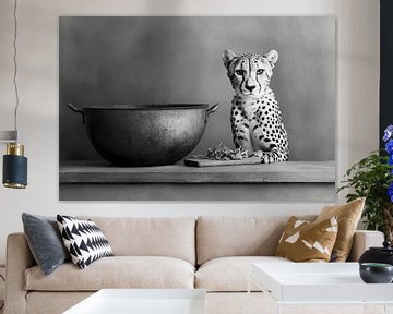 Cheetah in de keuken van Poster Art Shop