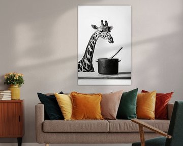 Giraffe keuken van Poster Art Shop