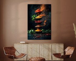 Voorbeeld van het werk in een kamer