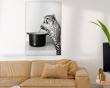 Jaguar in de keuken van Poster Art Shop