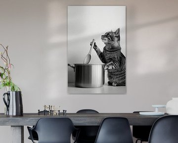 Kattenpret keuken van Poster Art Shop