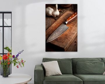 Houten keukenmes van Poster Art Shop