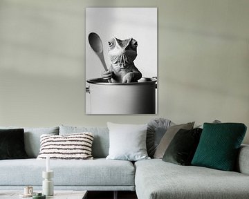 Kokende kameleon van Poster Art Shop