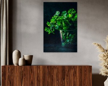 Koriander in glas van Poster Art Shop