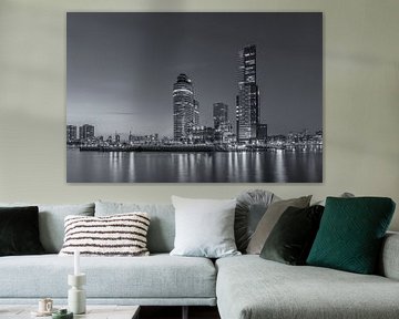 Rotterdam Skyline - Wilhelminapier - 2 van Tux Photography