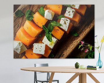 Meloenschotel met feta van Poster Art Shop