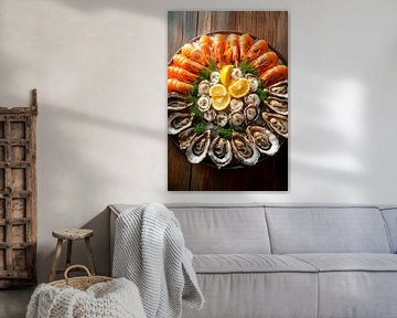 Zeevruchten schotel van Poster Art Shop