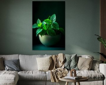 Decoratieve muntplant van Poster Art Shop