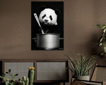 Panda keuken van Poster Art Shop