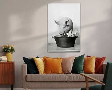 Varken in een pot van Poster Art Shop