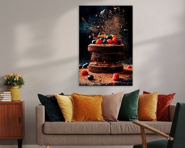 Chocoladetaart verwennerij van Poster Art Shop