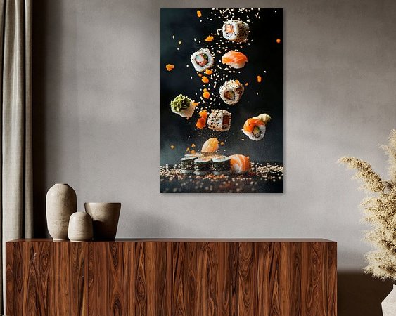 Voorbeeld van het werk in een kamer