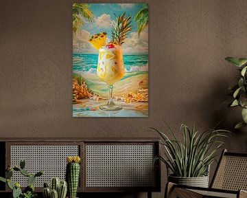 Tropische cocktail van Poster Art Shop