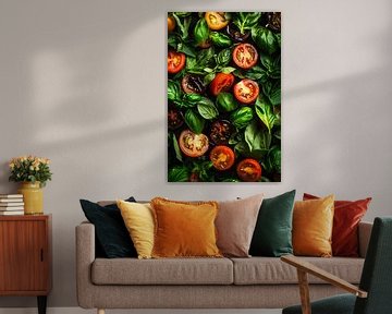 Tomaten Basilicum van Poster Art Shop