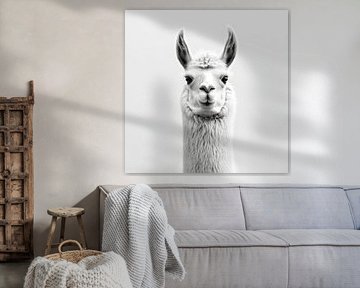 Witte lama van Poster Art Shop