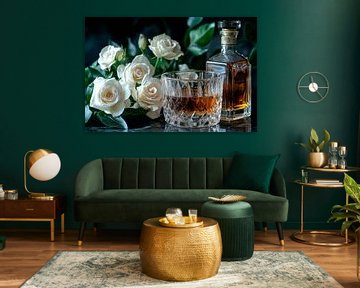 Whisky en rozen van Poster Art Shop